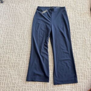 White House Black Market Navy Blue slip on Wide Leg Pants Size 10 NWT
